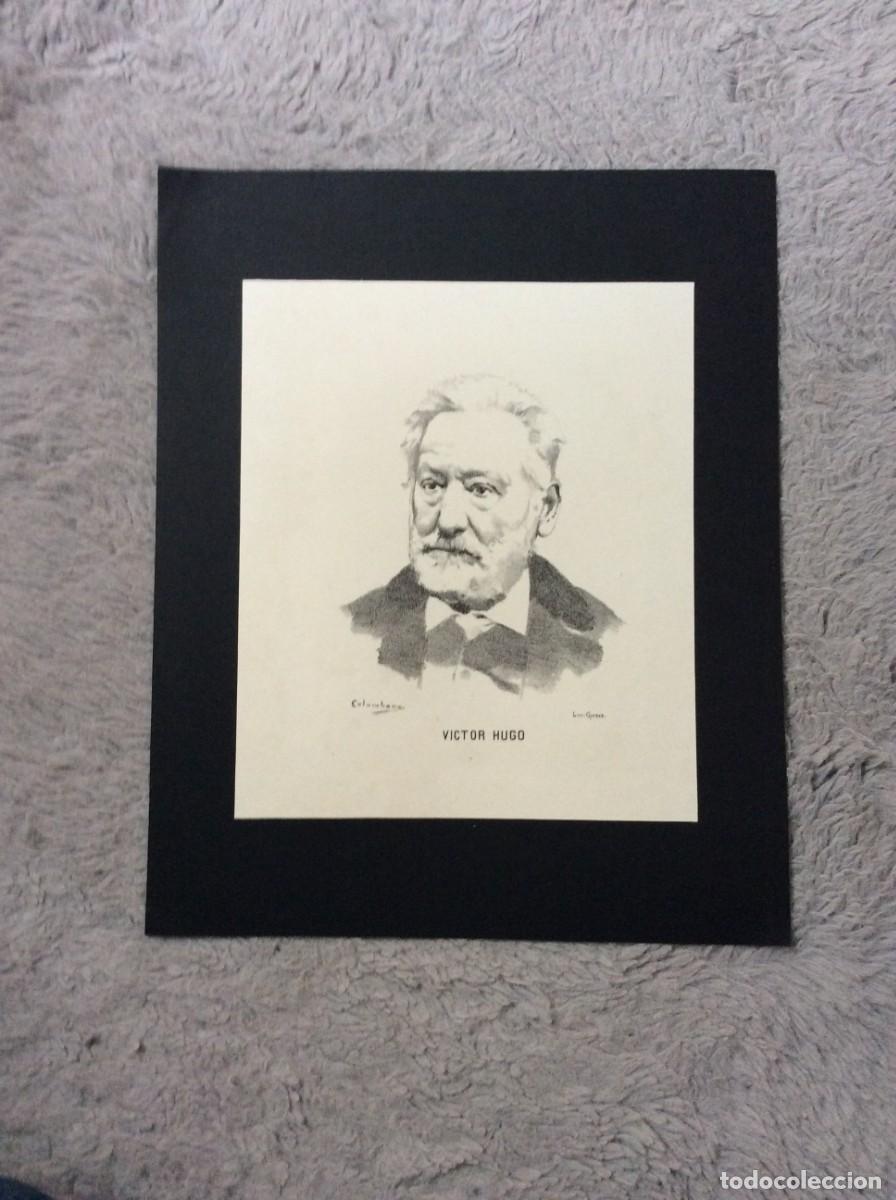 Arte: Litografia do s&eacute;culo XIX - Victor Hugo - Foto 1