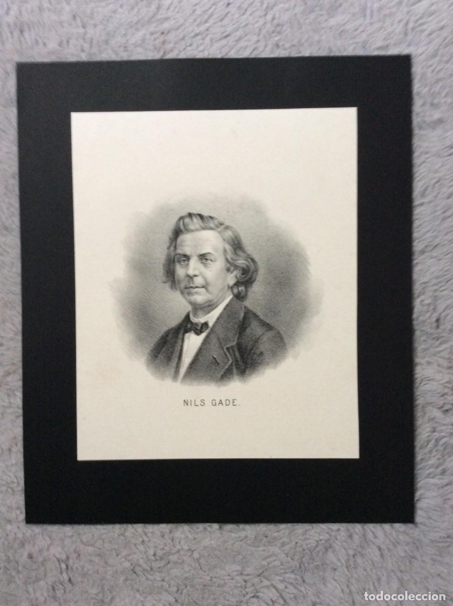 Arte: Litografia do s&eacute;culo XIX- Niels Wilhelm Gade ( Compositor, organista, maestro )