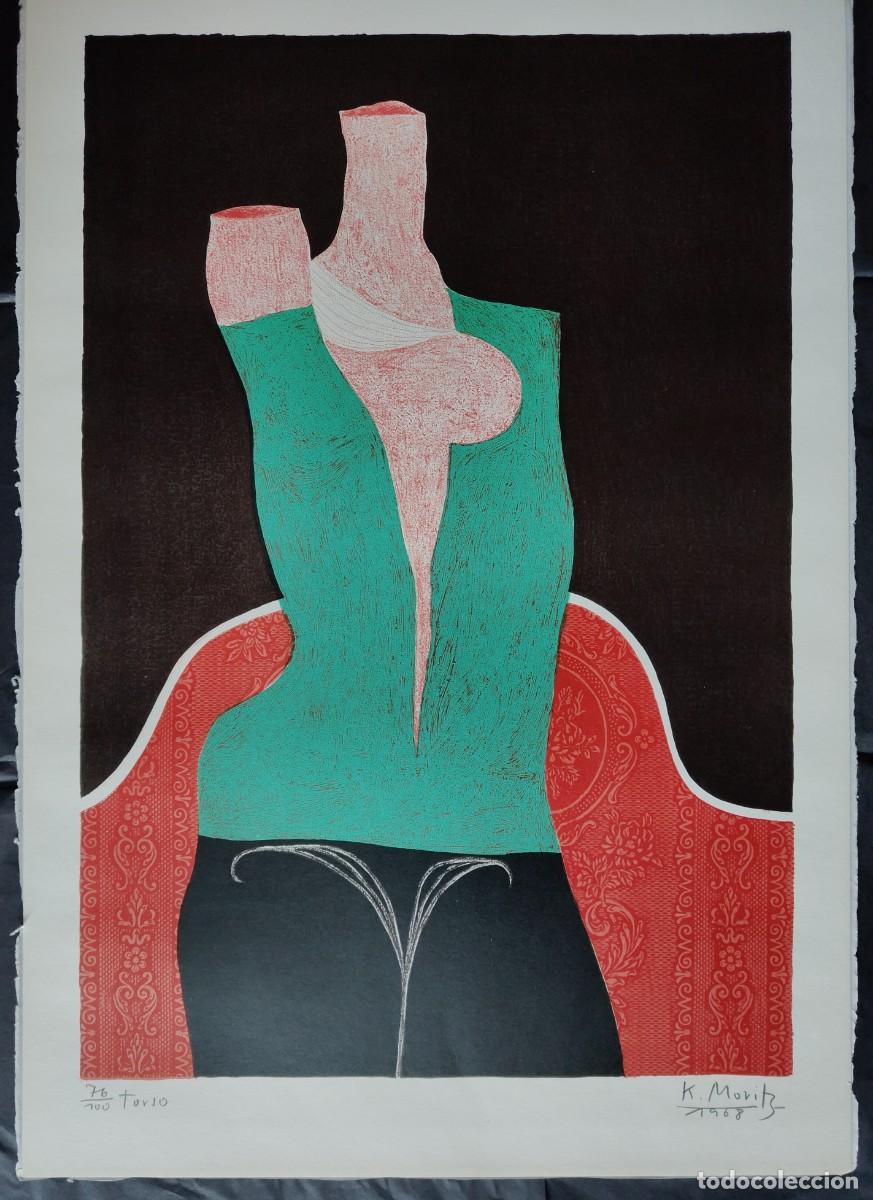 Arte: Klaus Moritz (1930-2016). Litograf&iacute;a firmada y numerada a l&aacute;piz, 1968