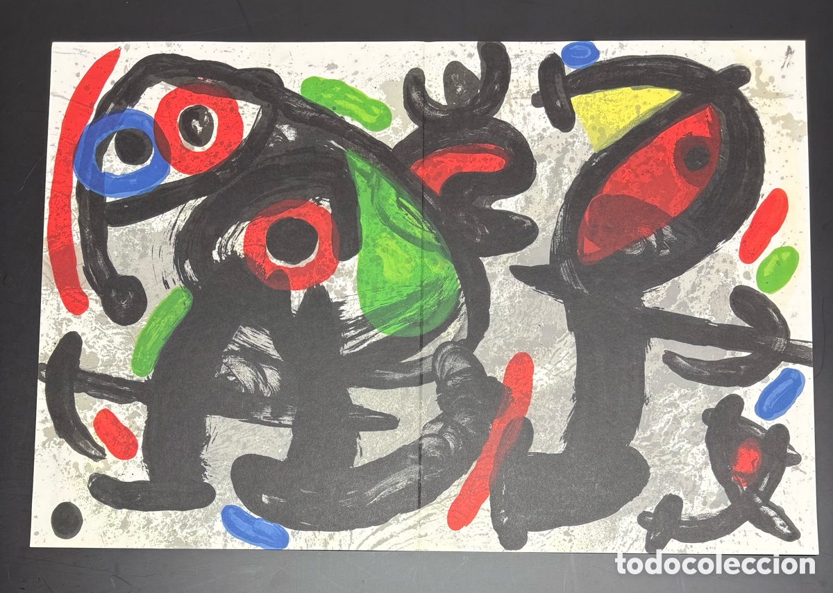 Arte: Litograf&iacute;a Original Joan Mir&oacute; Derriere le Miror