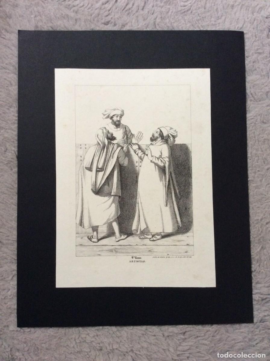 Arte: ( Artistas ). Litografia do s&eacute;culo XIX.