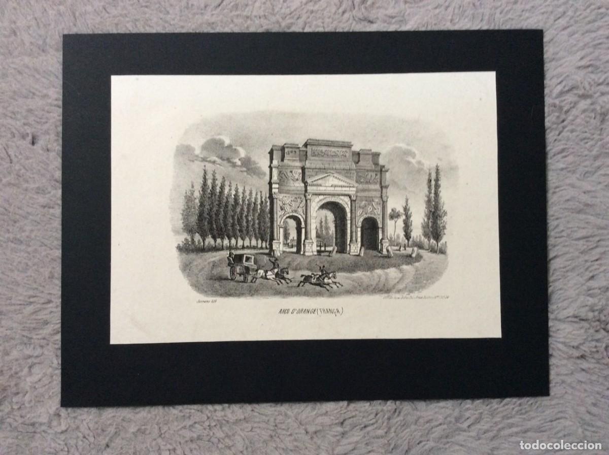 Arte: Arco d&acute;Orange ( Fran&ccedil;a ) - Litografia do s&eacute;culo XIX