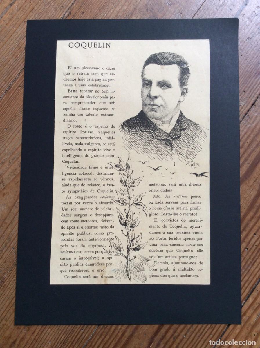 Arte: Ator Coquelin. Litografia do ano 189?