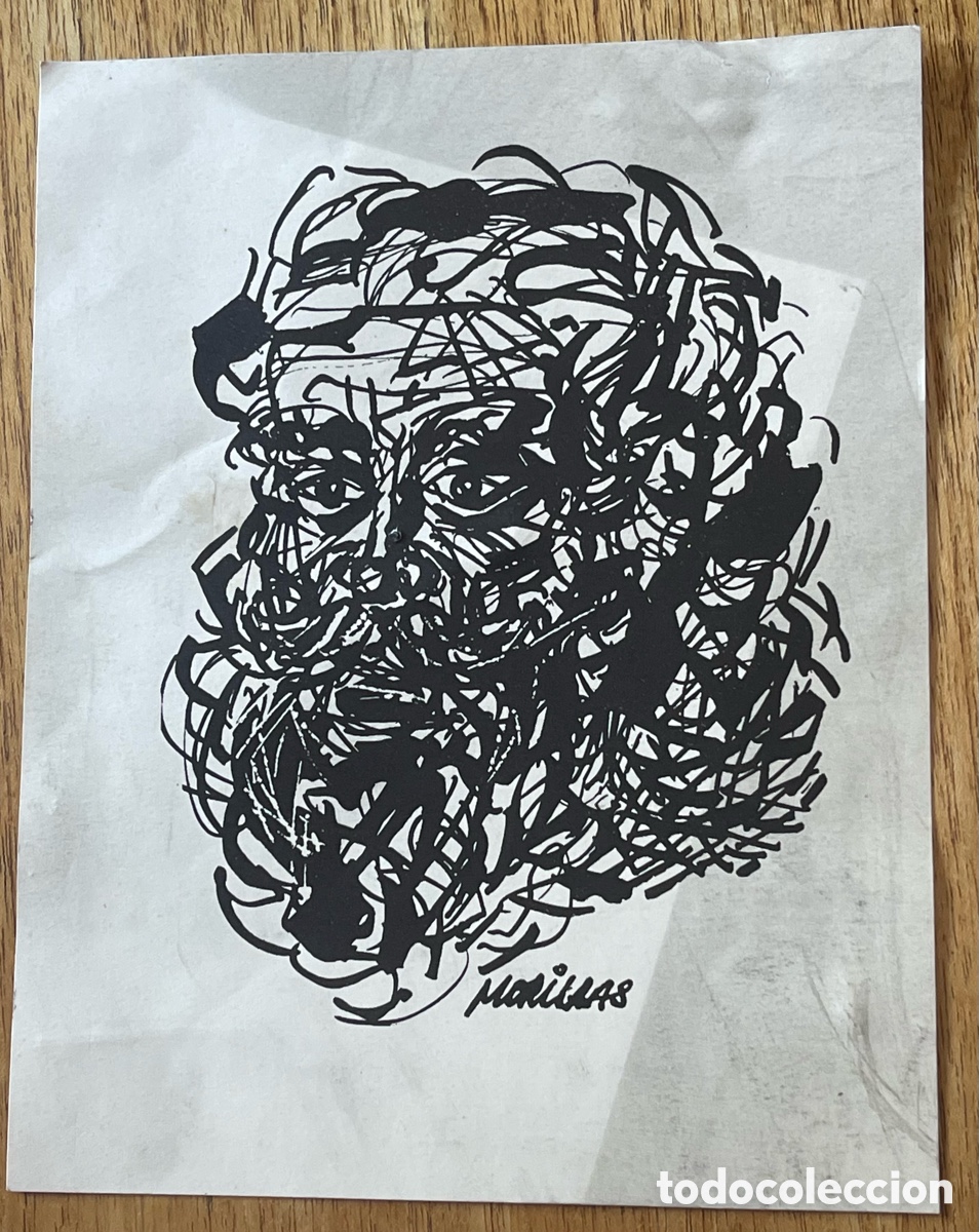 Art: Litograf&iacute;a firmada en plancha retrato
