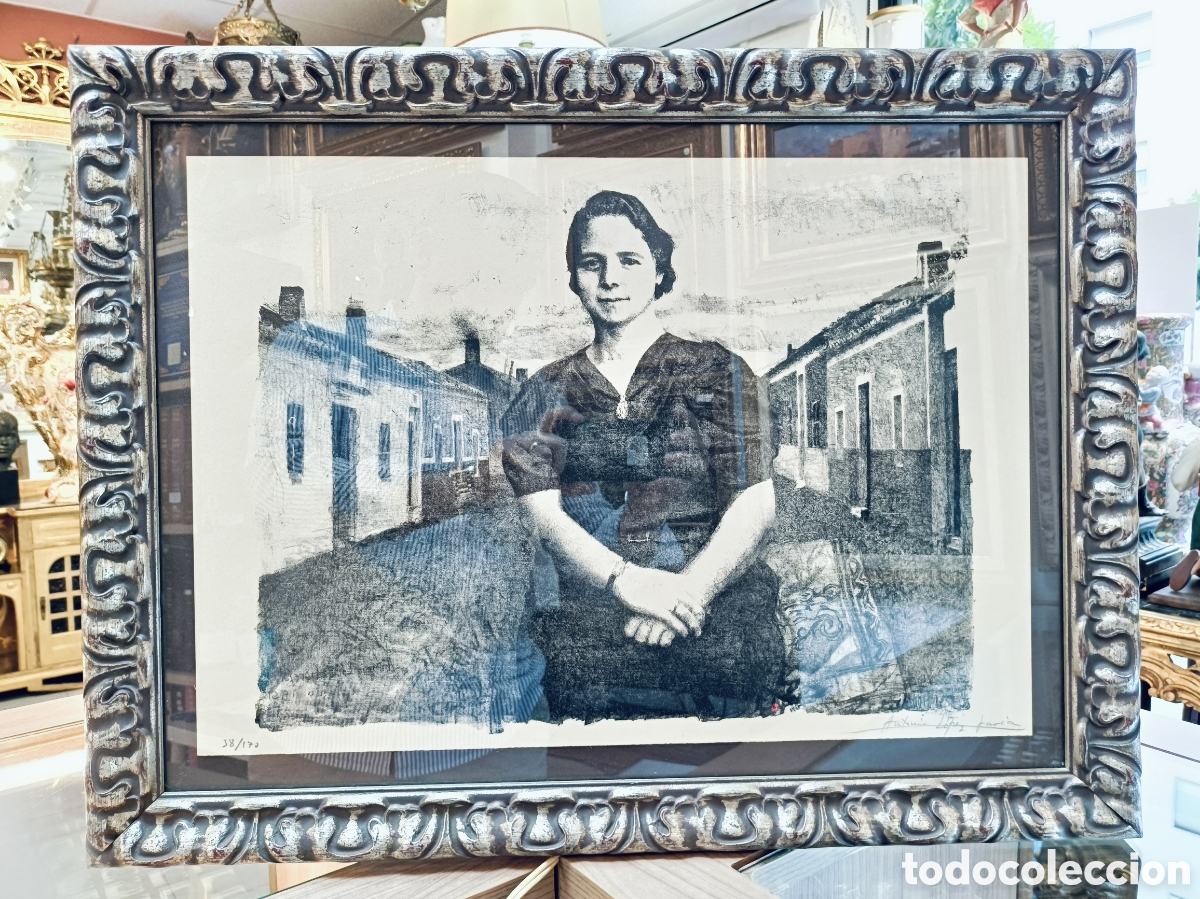 Arte: ANTONIO LOPEZ GARCIA. LITOGRAFIA FIRMADA Y NUMERADA A LAPIZ 38/170. RETRATO MUJER TOMELLOSO.