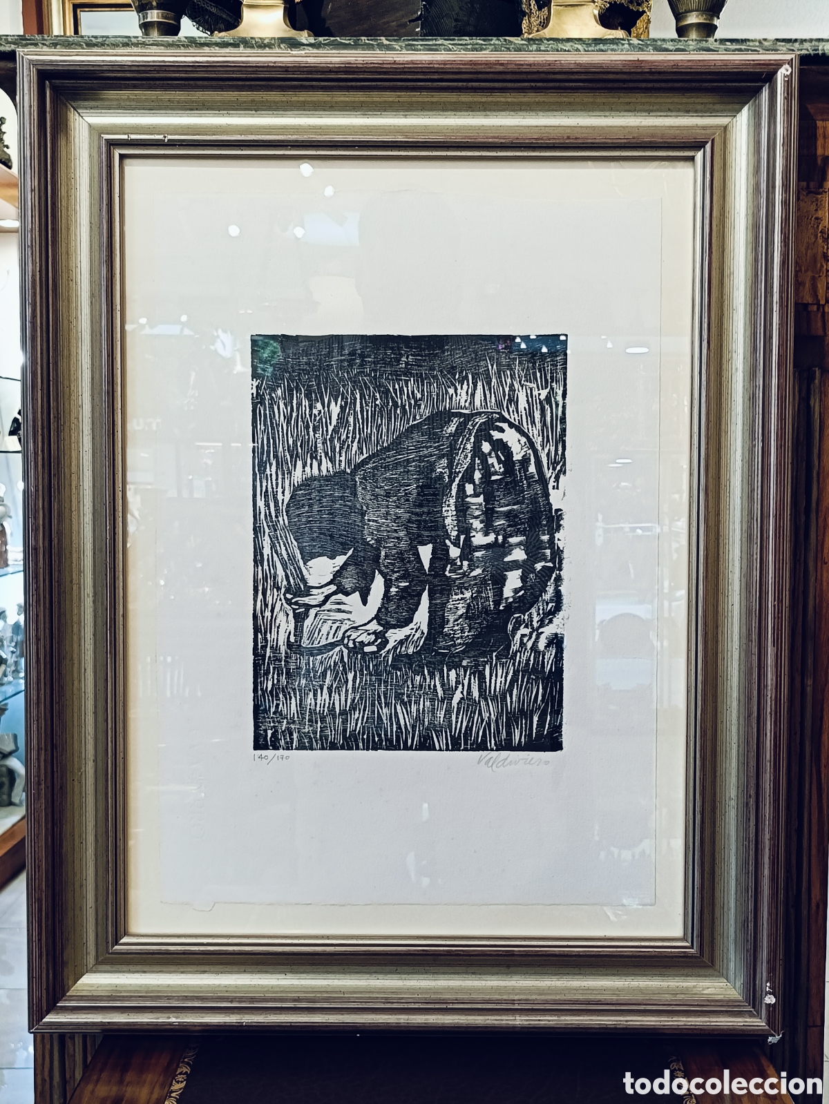 Arte: ANTONIO VALDIVIESO(1918-2000) LITOGRAFIA, TITULO-SEGANDO,A&Ntilde;O 1961, FIRMADA Y NUMERADA 140/170.