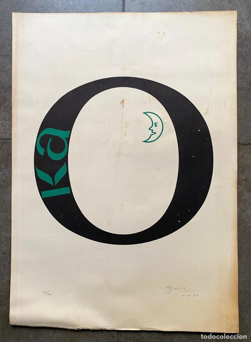 Arte: Joan Brossa, poema visual, Kao, litograf&iacute;a, 1988, tiraje 230/500, firmada y fechada a l&aacute;piz.