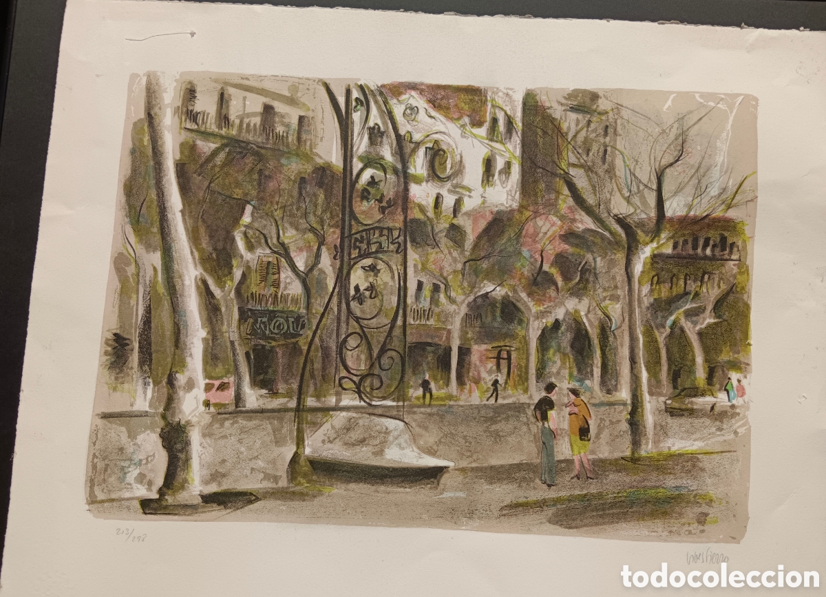 Arte: Vives Fierro1940. Litograf&iacute;a firmada, seriada,