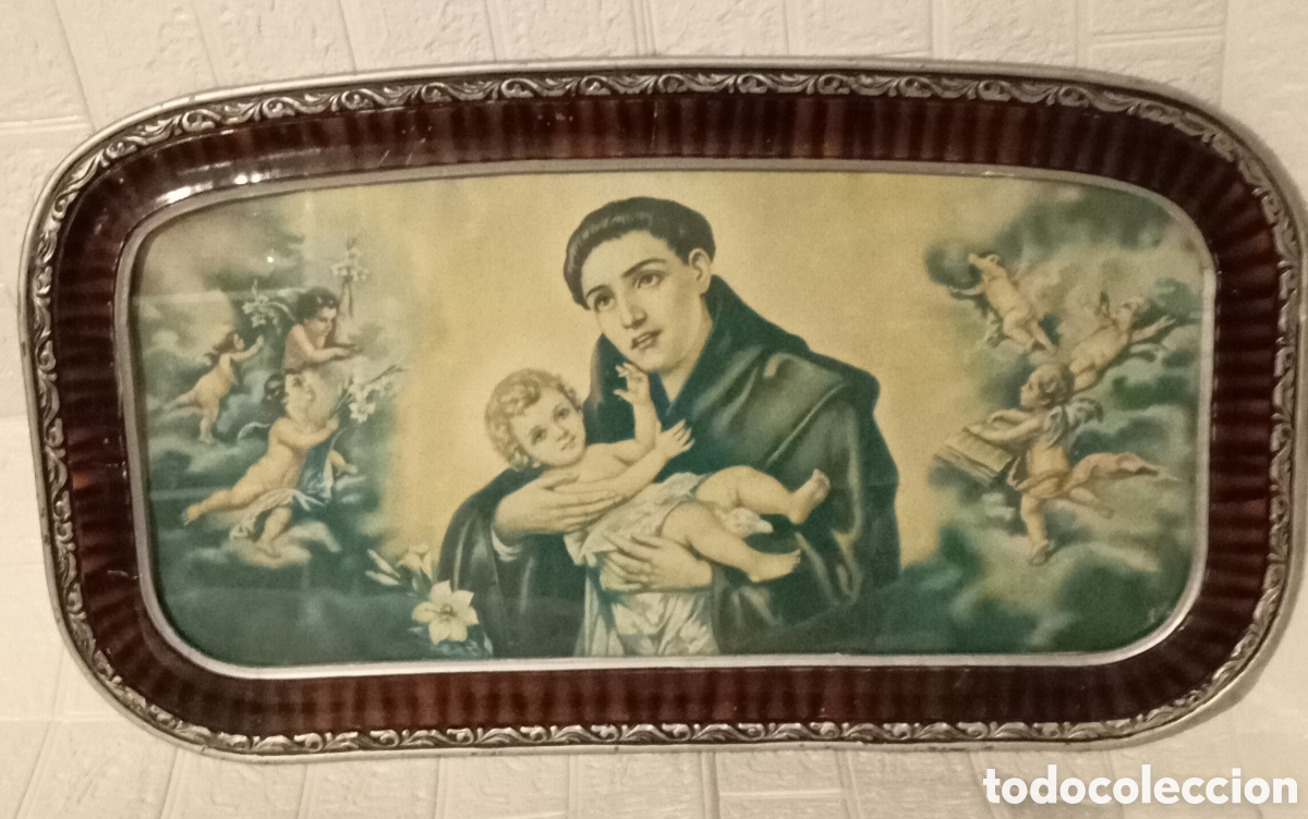 Arte: Cuadro litograf&iacute;a de san Antonio