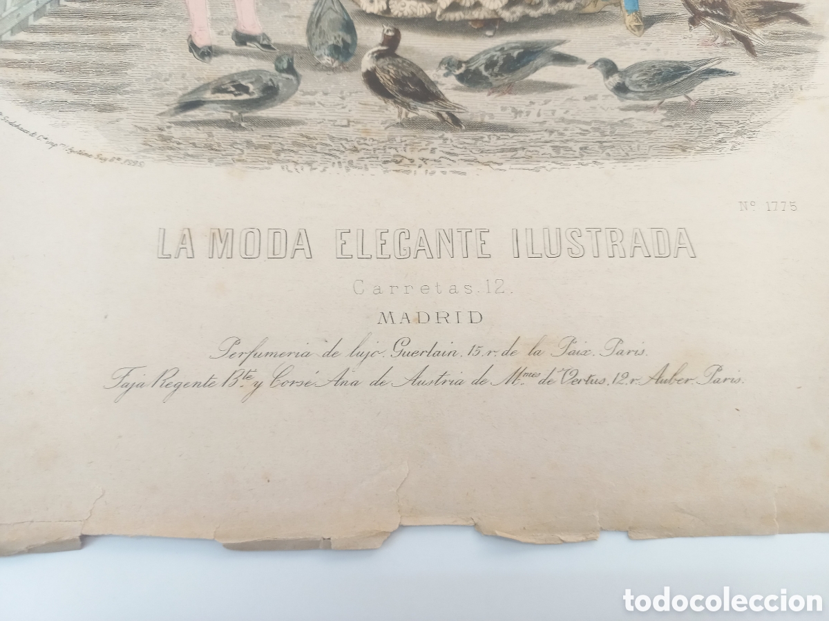 Arte: Litograf&iacute;a La Moda Elegante Ilustrada. - Foto 2
