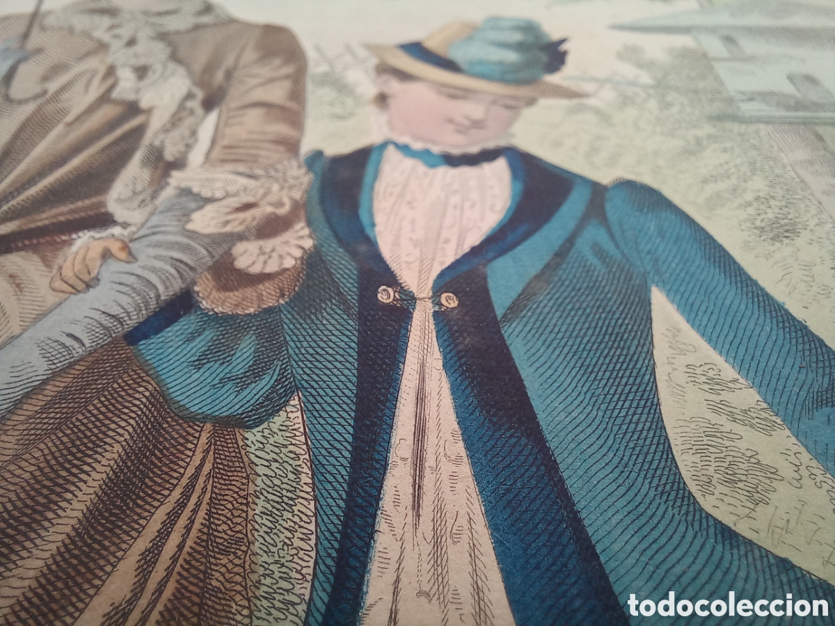 Arte: Litograf&iacute;a La Moda Elegante Ilustrada. - Foto 3