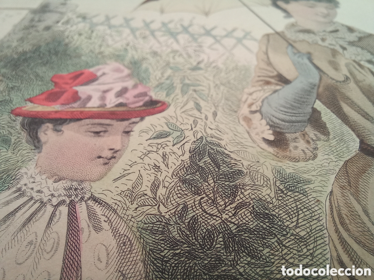 Arte: Litograf&iacute;a La Moda Elegante Ilustrada. - Foto 4