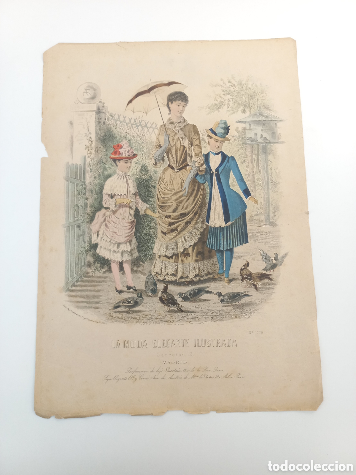 Arte: Litograf&iacute;a La Moda Elegante Ilustrada.