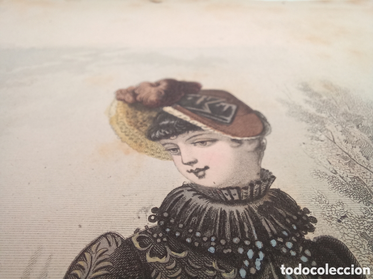 Arte: Litograf&iacute;a La Moda Elegante Ilustrada. - Foto 2