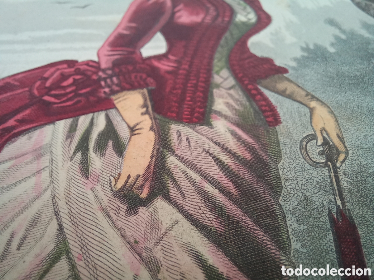 Arte: Litograf&iacute;a La Moda Elegante Ilustrada. - Foto 4