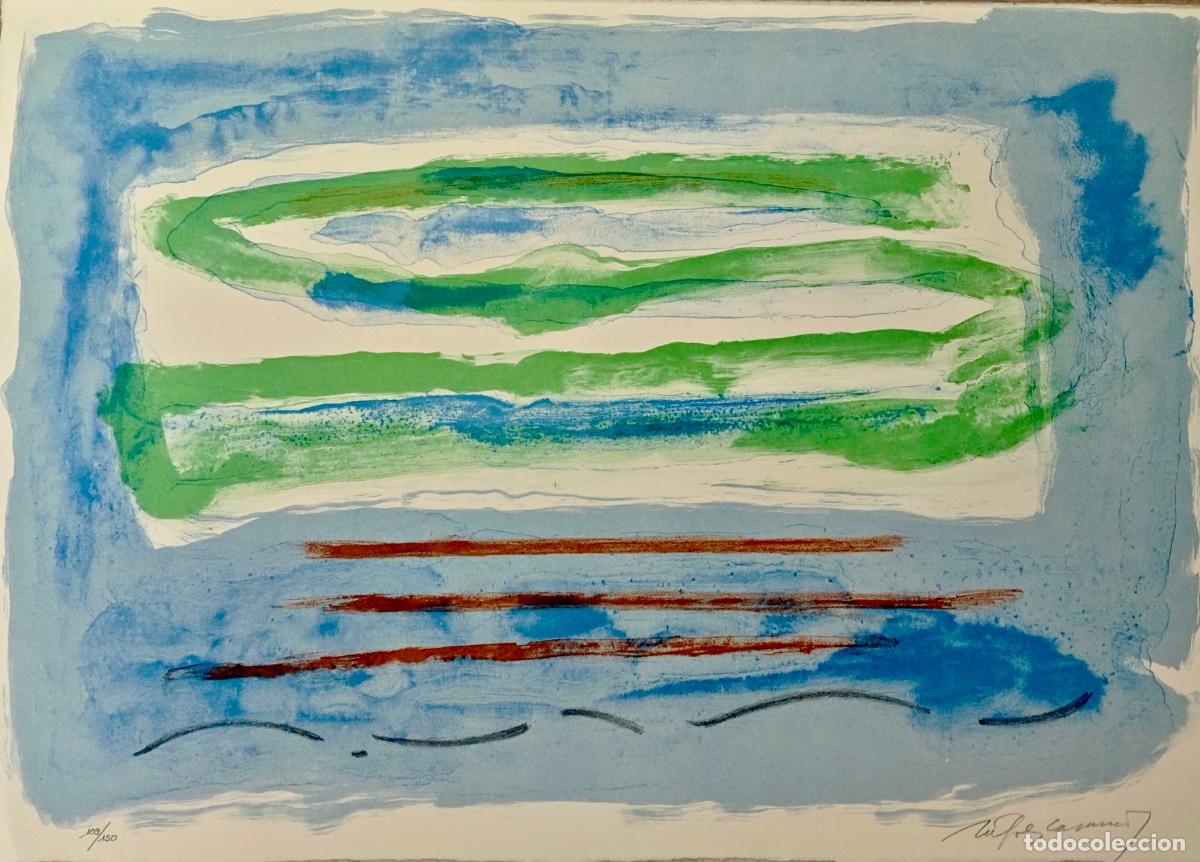 Arte: Albert R&agrave;fols Casamada &mdash;Litograf&iacute;a original firmada y numerada 109/150 | Abstracci&oacute;n l&iacute;rica catalana