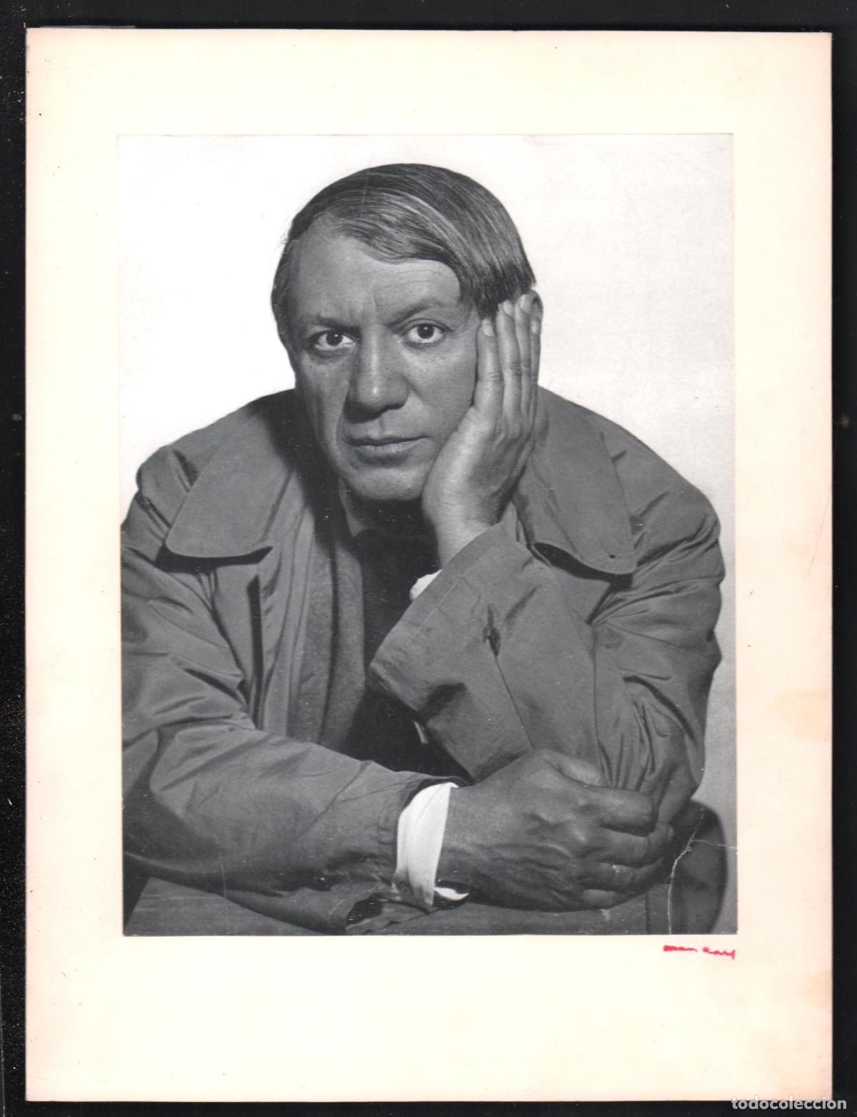 Arte: MAN RAY RETRATO DE PICASSO LITOGRAF&Iacute;A LITOGRAF&Iacute;A OFFSET FIRMADA EN PLANCHA POR MAN RAY EN COLOR ROJO