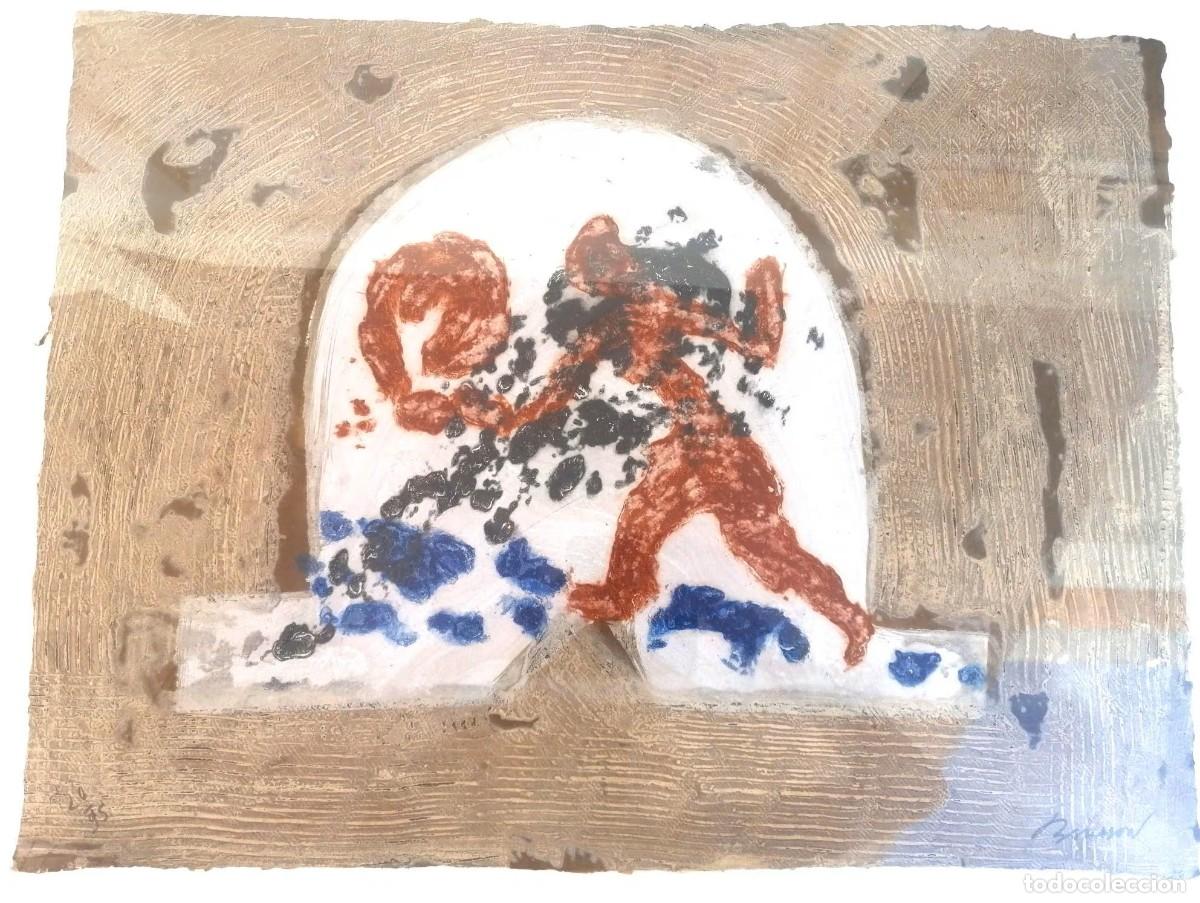 Arte: Grabado original en carburo de silicio, circa 1980, firmado por Brisson