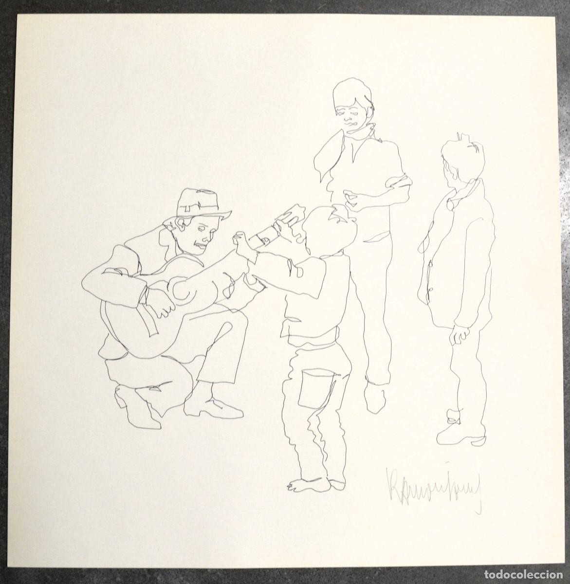 Arte: Ram&oacute;n Jes&uacute;s Vives. Litograf&iacute;a original, serie Gitanos. 1973.