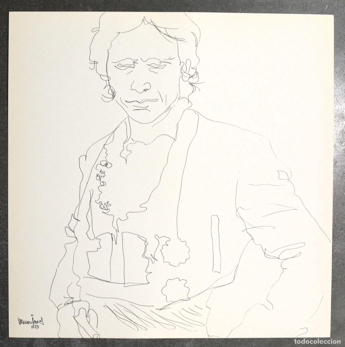 Arte: Ram&oacute;n Jes&uacute;s Vives. Litograf&iacute;a original, serie Gitanos. 1973. Antonio Gades, el bailaor.