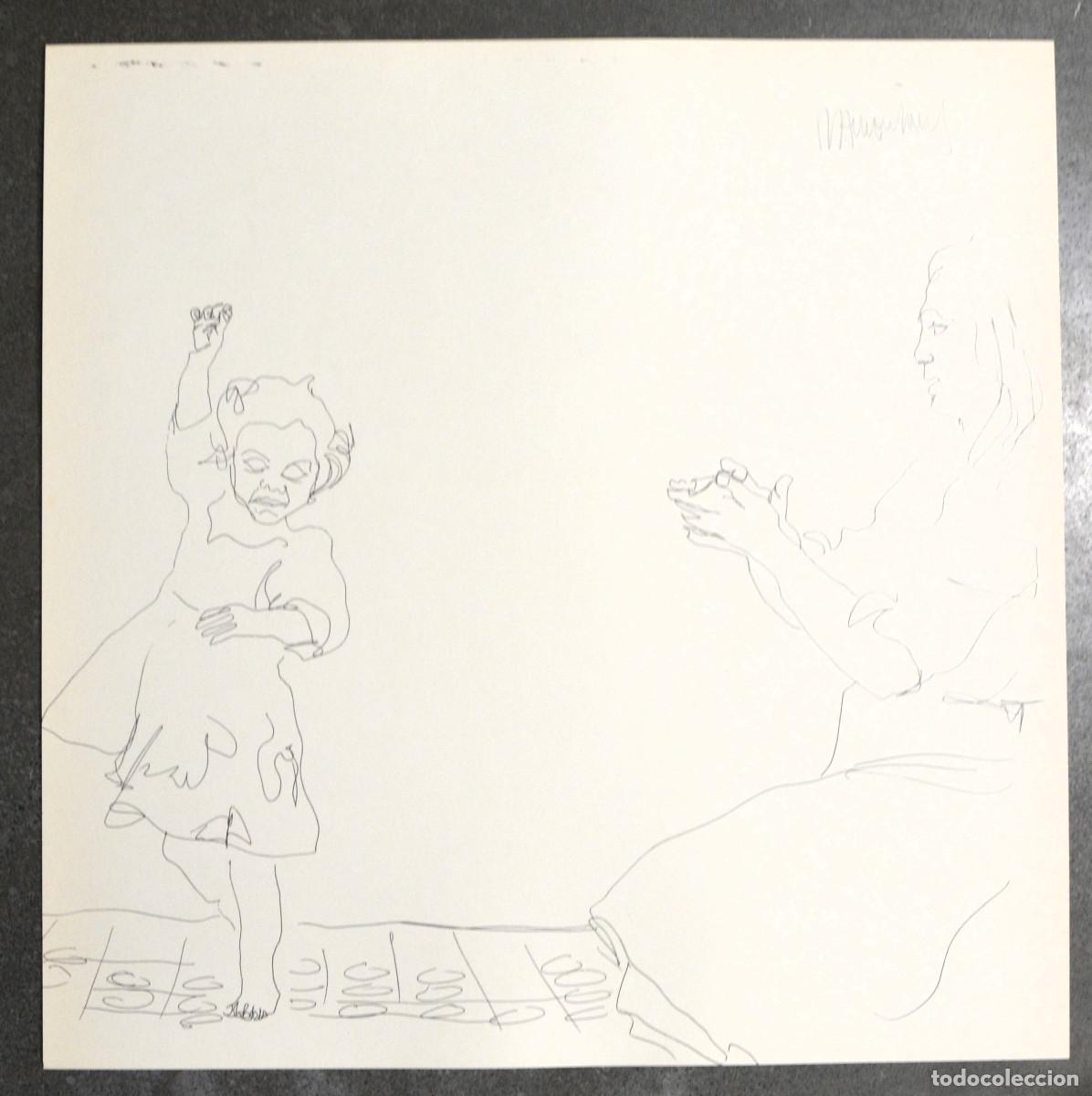 Arte: Ram&oacute;n Jes&uacute;s Vives. Litograf&iacute;a original, serie Gitanos. 1973. La Cartajena y su hija.