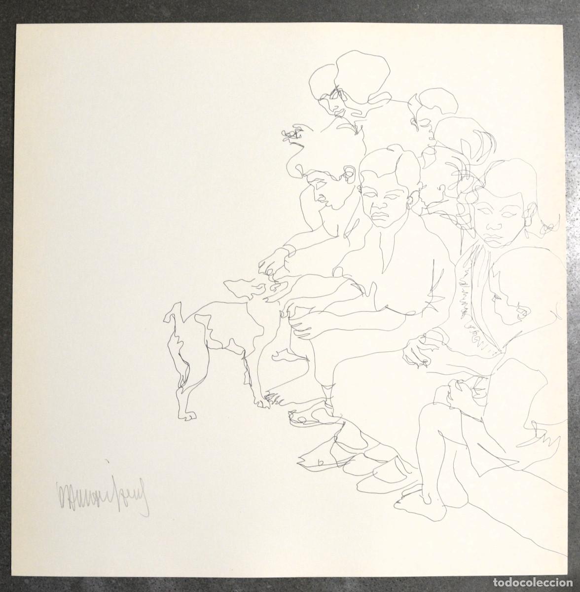 Arte: Ram&oacute;n Jes&uacute;s Vives. Litograf&iacute;a original, serie Gitanos. 1973.