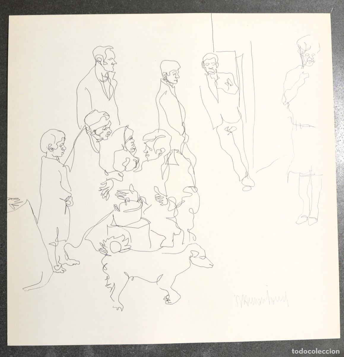 Arte: Ram&oacute;n Jes&uacute;s Vives. Litograf&iacute;a original, serie Gitanos. 1973. Campo de La Bota. Barcelona