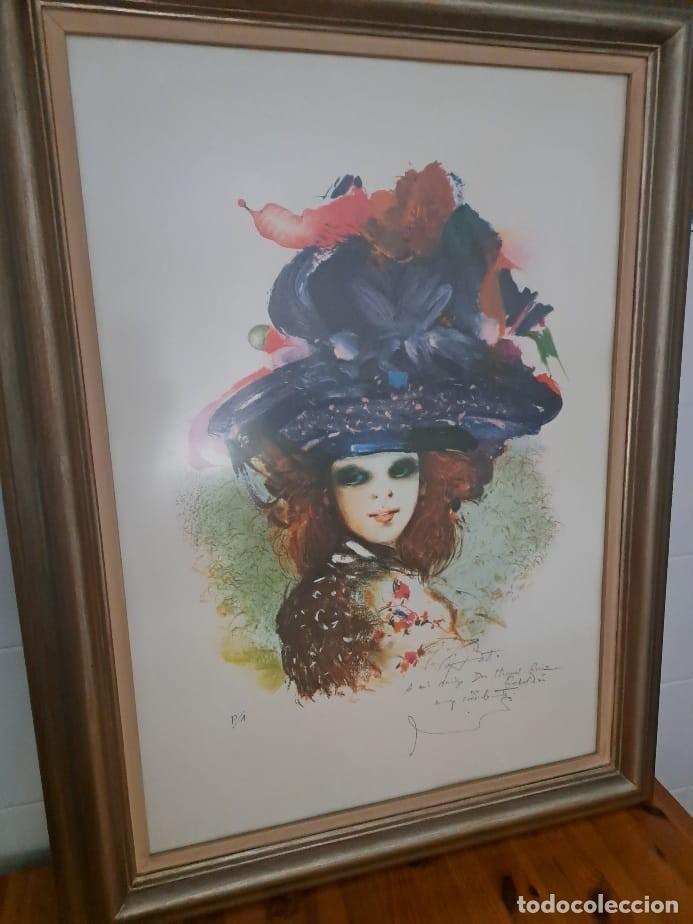 Arte: Litograf&iacute;a Modest Cuixart P/A firmada y dedicada Enmarcada a&ntilde;os 80/Litograf&iacute;a Cuixart P/A XII de XXV