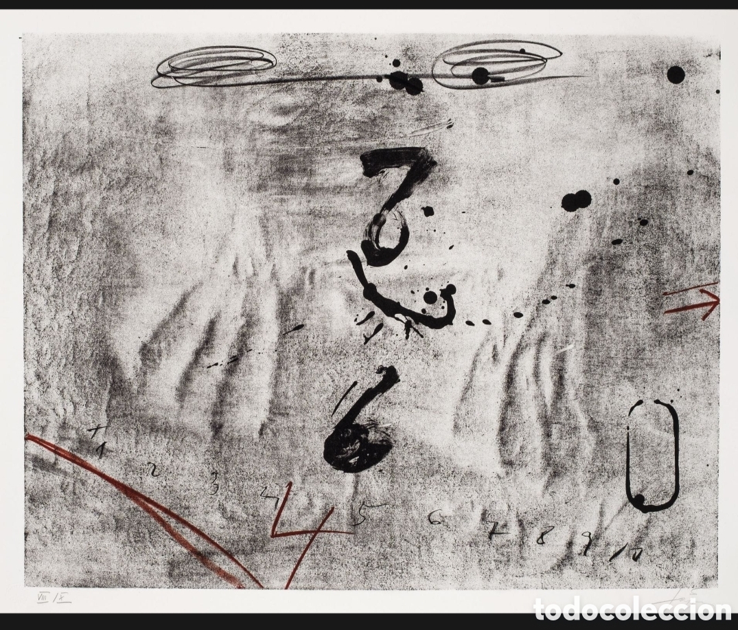 Art: Antoni T&agrave;pies &ndash; Litograf&iacute;a firmada y numerada (VIII/X) &ndash; Ed. Erker-Presse &ndash; Obra catalogada