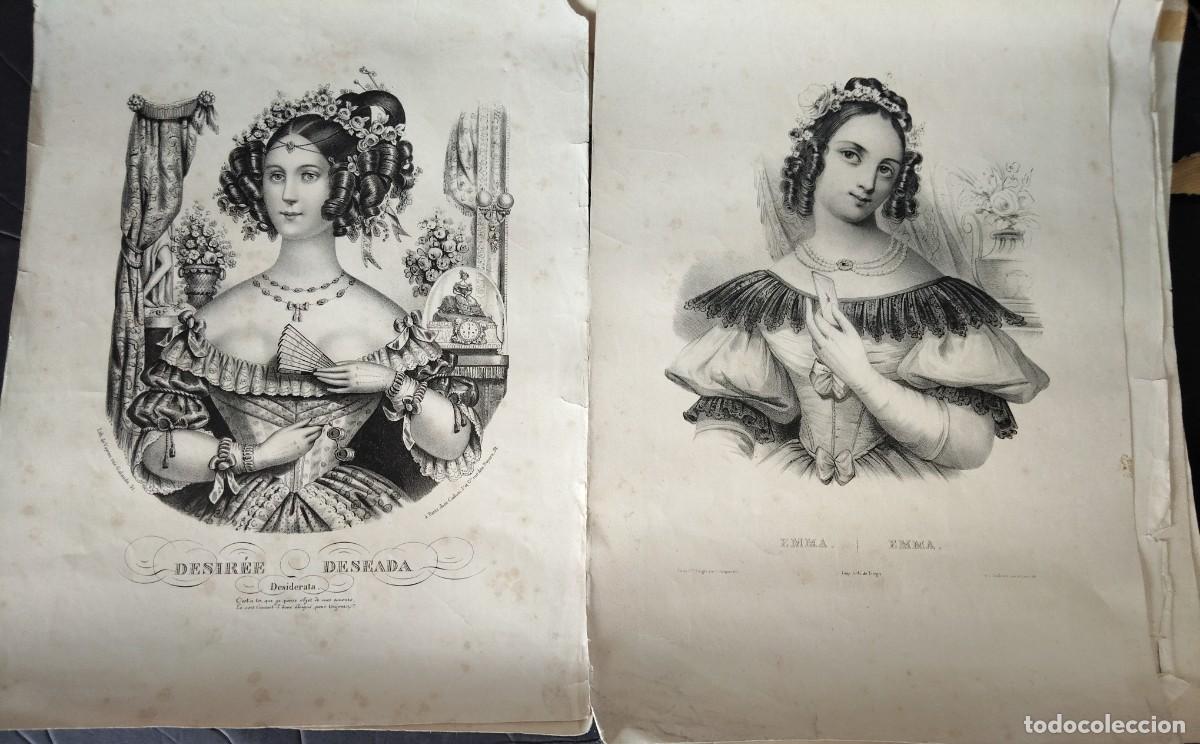 Arte: Pareja de litograf&iacute;as francesas S XIX
