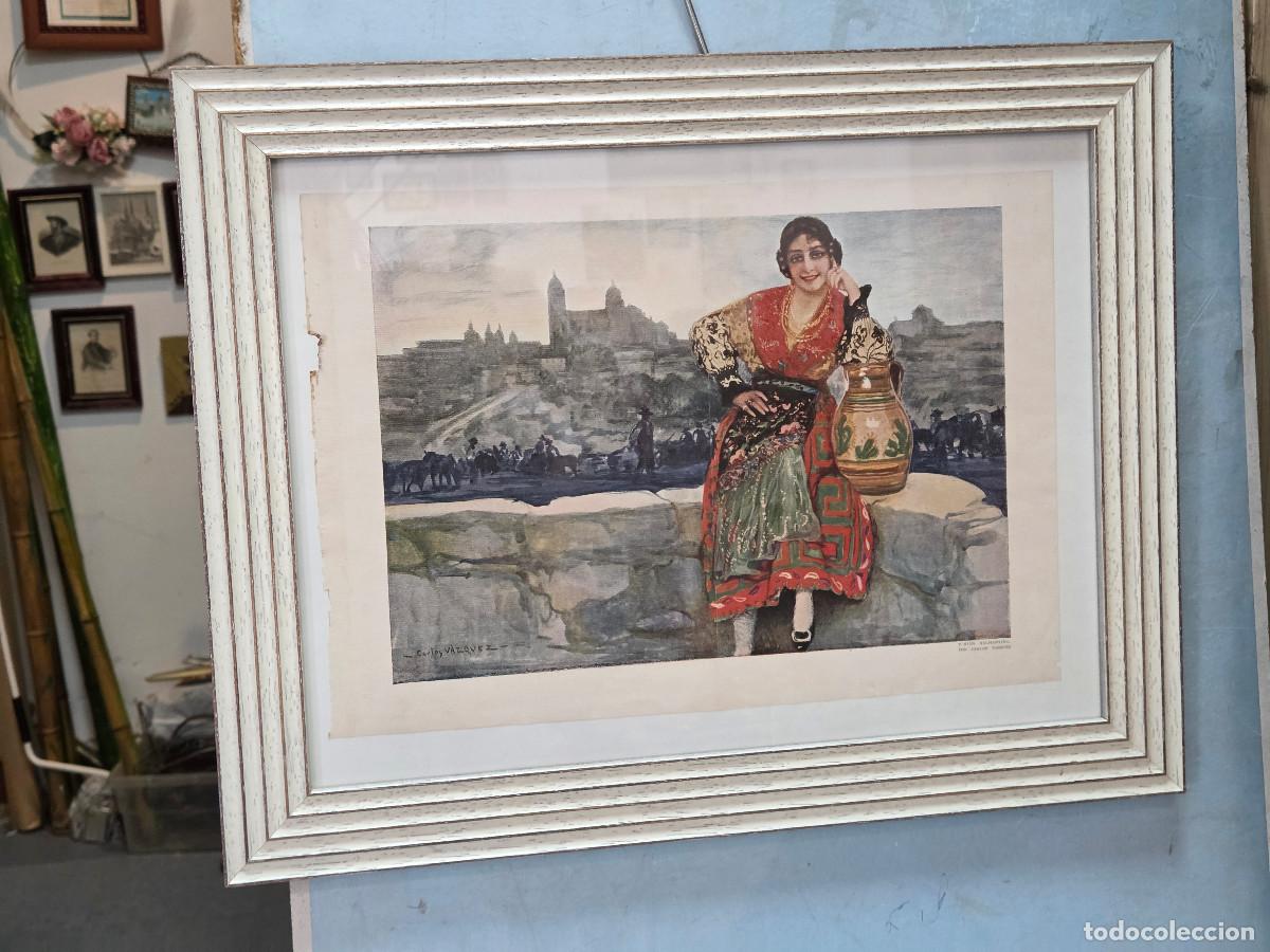 Arte: cuadro con lamina antigua - Foto 1