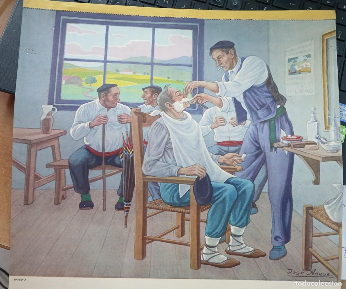 Arte: 4 LITOGRAFIAS ORIGINALES JOSE ARRUE ANOS 50 PUBLICIDAD ARCADIO DE CORCUERA ANO COMPLETO SIN FALDON.