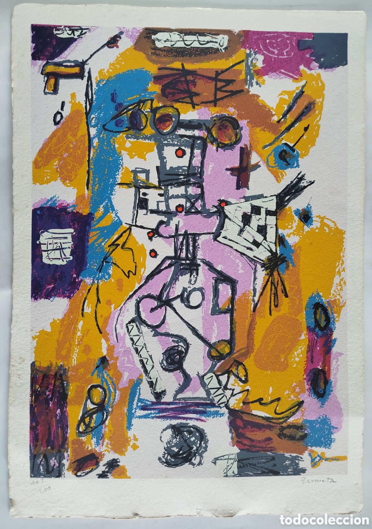 Arte: JOSE LUIS ZUMETA. LITOGRAF&Iacute;A FIRMADA Y NUMERADA.