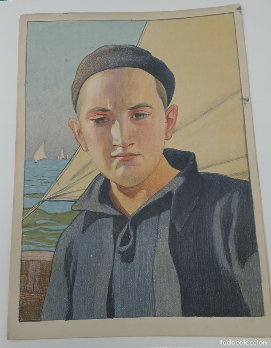 Arte: LITOGRAFIA ORIGINAL ALDEANA VASCA FELICIAN VON MYRBACH ANOS 30