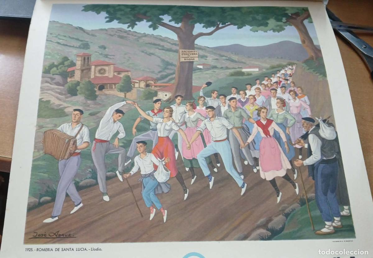 Arte: LITOGRAFIA ORIGINAL JOSE ARRUE ANOS 50 PUBLICIDAD ARCADIO DE CORCUERA BILBAO .