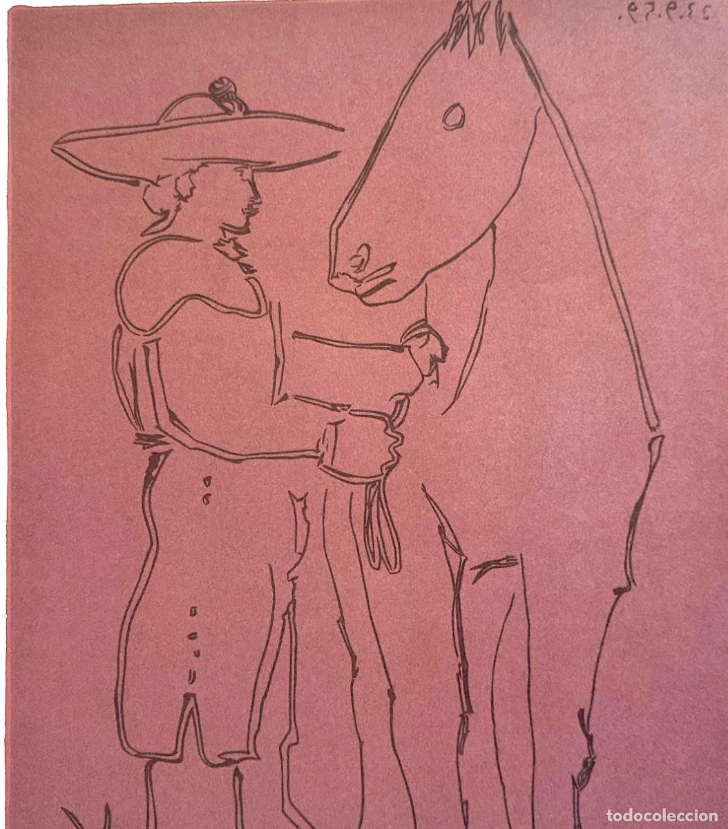 Arte: Pablo PICASSO. Reproducci&oacute;n litografica de linoleo original