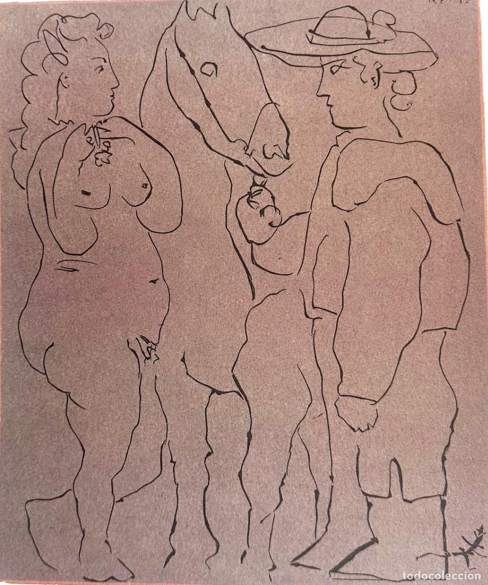 Art: Pablo PICASSO. Reproducci&oacute;n litografica de linoleo original