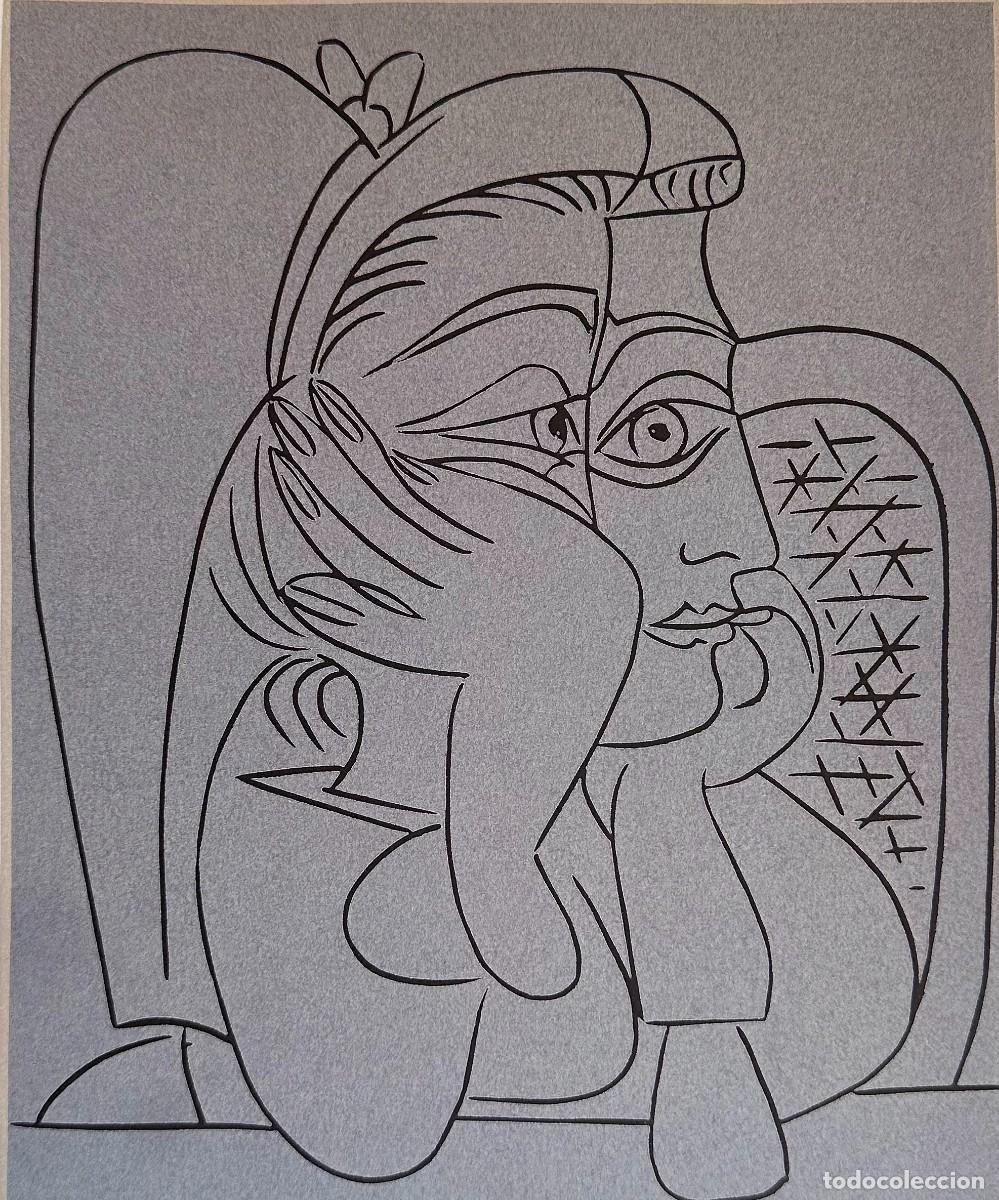 Art: Pablo PICASSO. Reproducci&oacute;n litografica de linoleo original