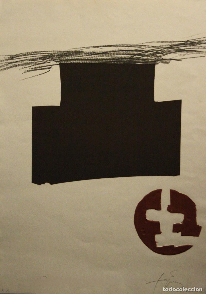 Arte: Litograf&iacute;a Antoni T&agrave;pies, para la exposici&oacute;n &rdquo;Centre d'Estudis d'Art Contemporani&rdquo; Fundaci&oacute; Mir&oacute;