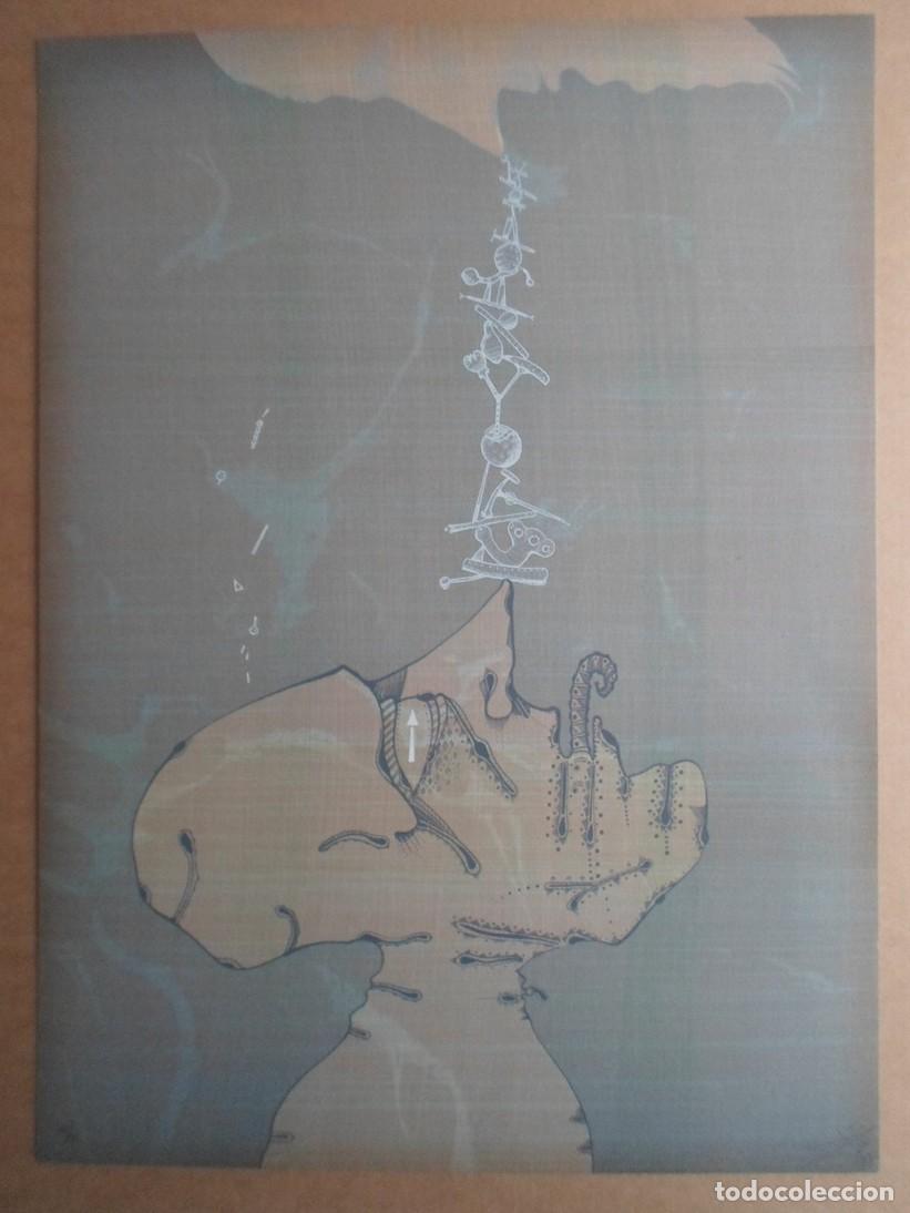 Arte: Joan Ponc (Barcelona 1927-Francia 1984) litogr&aacute;fia colores 1977 de 56x76cms, firmado l&aacute;piz y 11/99