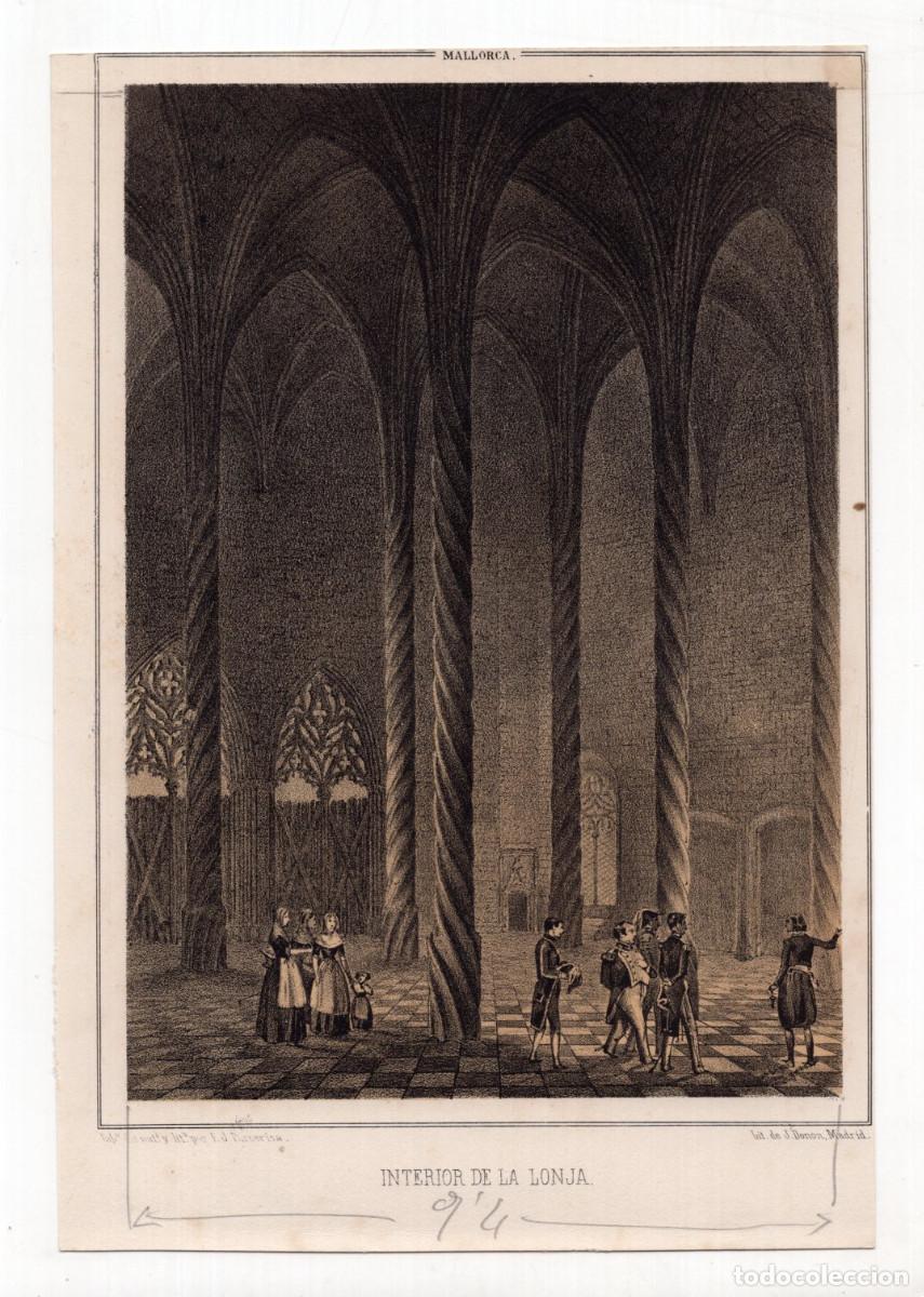 Art: MALLORCA.- INTERIOR DE LA LONJA DE PALMA DE MALLORCA. J. DONON. 24X16.