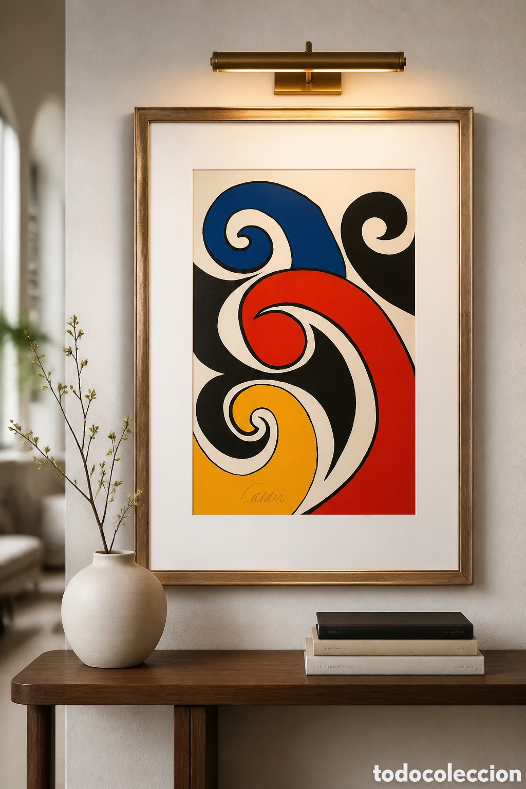 Arte: ALEXANDER CALDER. &rdquo;Les vagues&rdquo;.LAS OLAS. Litograf&iacute;a en color. Realizada en 1970.