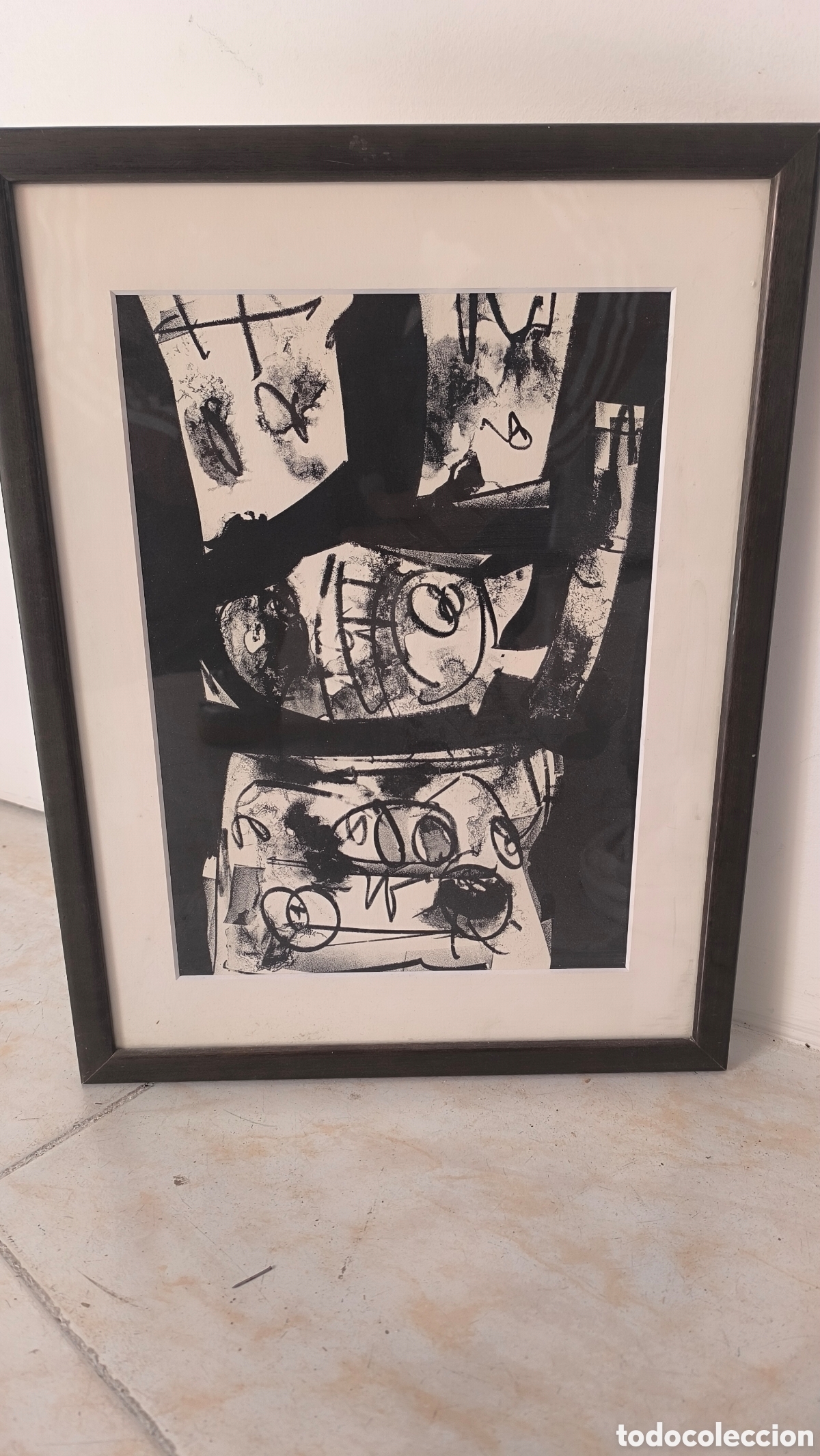 Arte: Antonio Saura &ndash; Litograf&iacute;a sobre Kafka (1988) enmarcada &ndash; Manus Presse