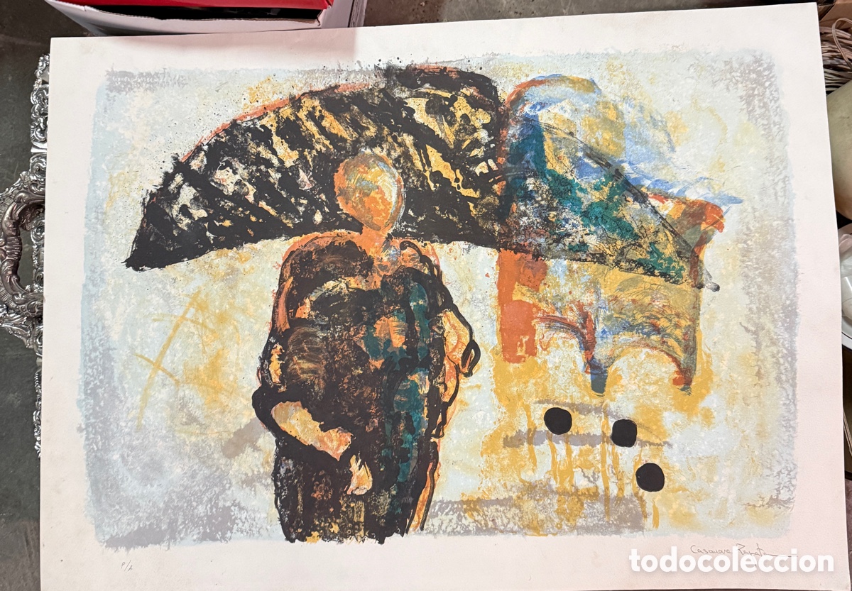 Arte: Litograf&iacute;a P/A firmada por Esteve Casanova Zapata 76cm x 56cm