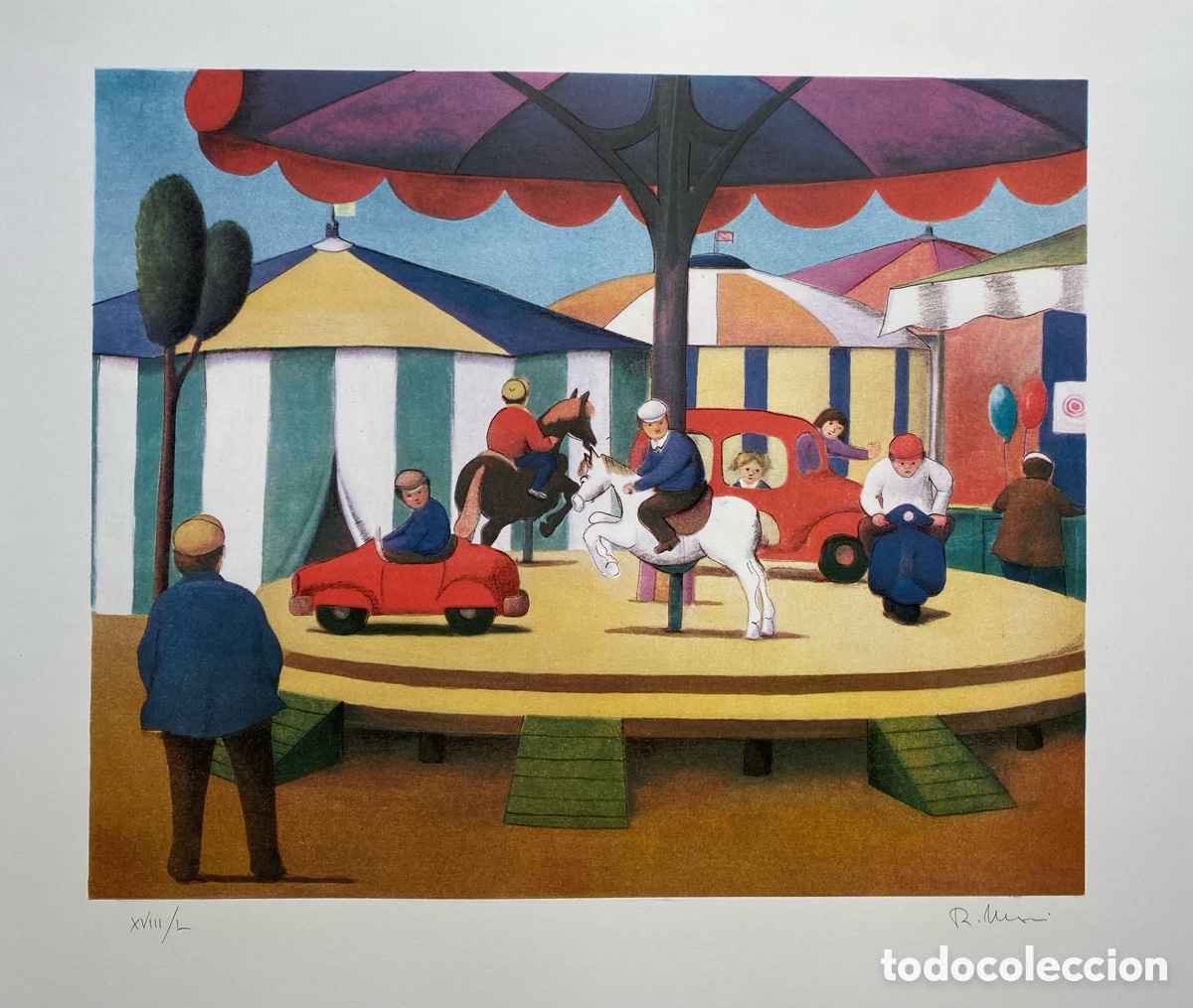 Arte: Litograf&iacute;a Roberto Masi La Giostra - Foto 2