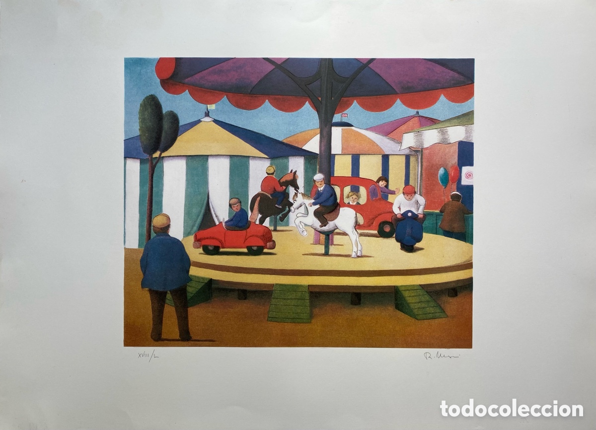 Arte: Litograf&iacute;a Roberto Masi La Giostra - Foto 1