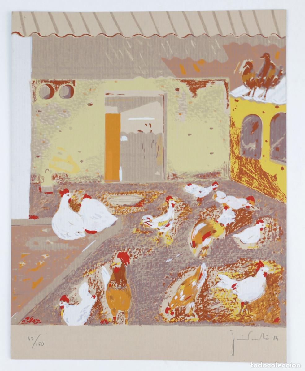Kunst: Artista por identificar. Gallinero, tiraje 47/150. A&ntilde;o 1984. 24x30cm.