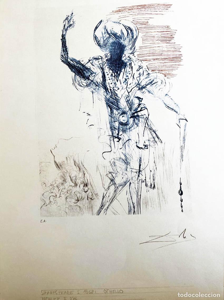 Arte: SALVADOR DALI - Othelo. Serie Shakespeare. Firmada a mano