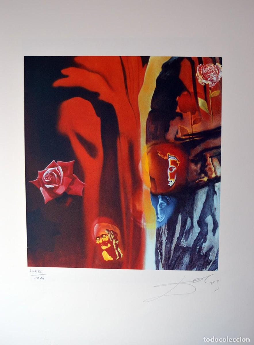 Art: SALVADOR DALI - Litografia sobre papel bfk. 65 x 50 cm. Firmada a mano.COA