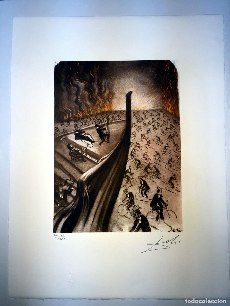 Kunst: SALVADOR DALI - Litografia sobre papel bfk. 65 x 50 cm. Firmada a mano.